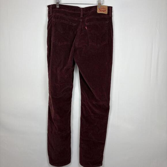 LEVI 724 High Rise Straight Maroon Corduroy Jean Size: 33 - Picture 6 of 7